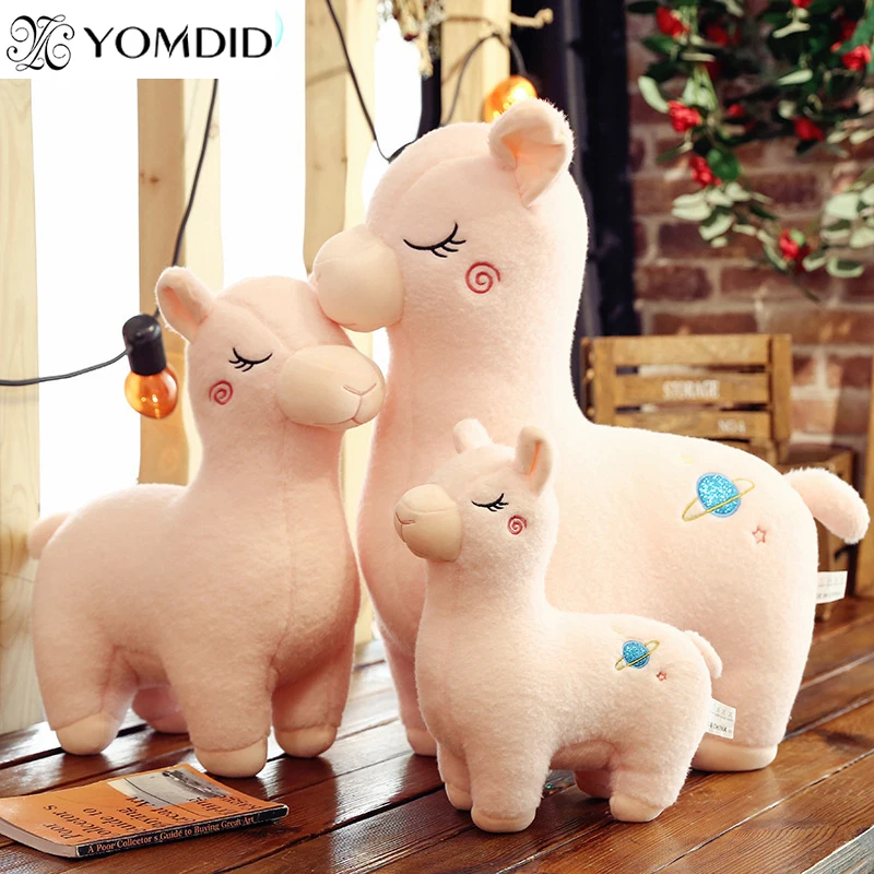 Yomdid альпака, розового и белого цвета игрушки Kawaii мягкие игрушки 25/30/45 см Мультфильм Альпака плюшевые куклы игрушки для рождественские год Для детей подарок