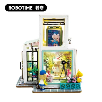 

Teddy DIY Cottage Wooden Handmade Model Three-dimensional Villa Model Creative Girl Birthday Gift Wooden Miniature Dollhouse Diy