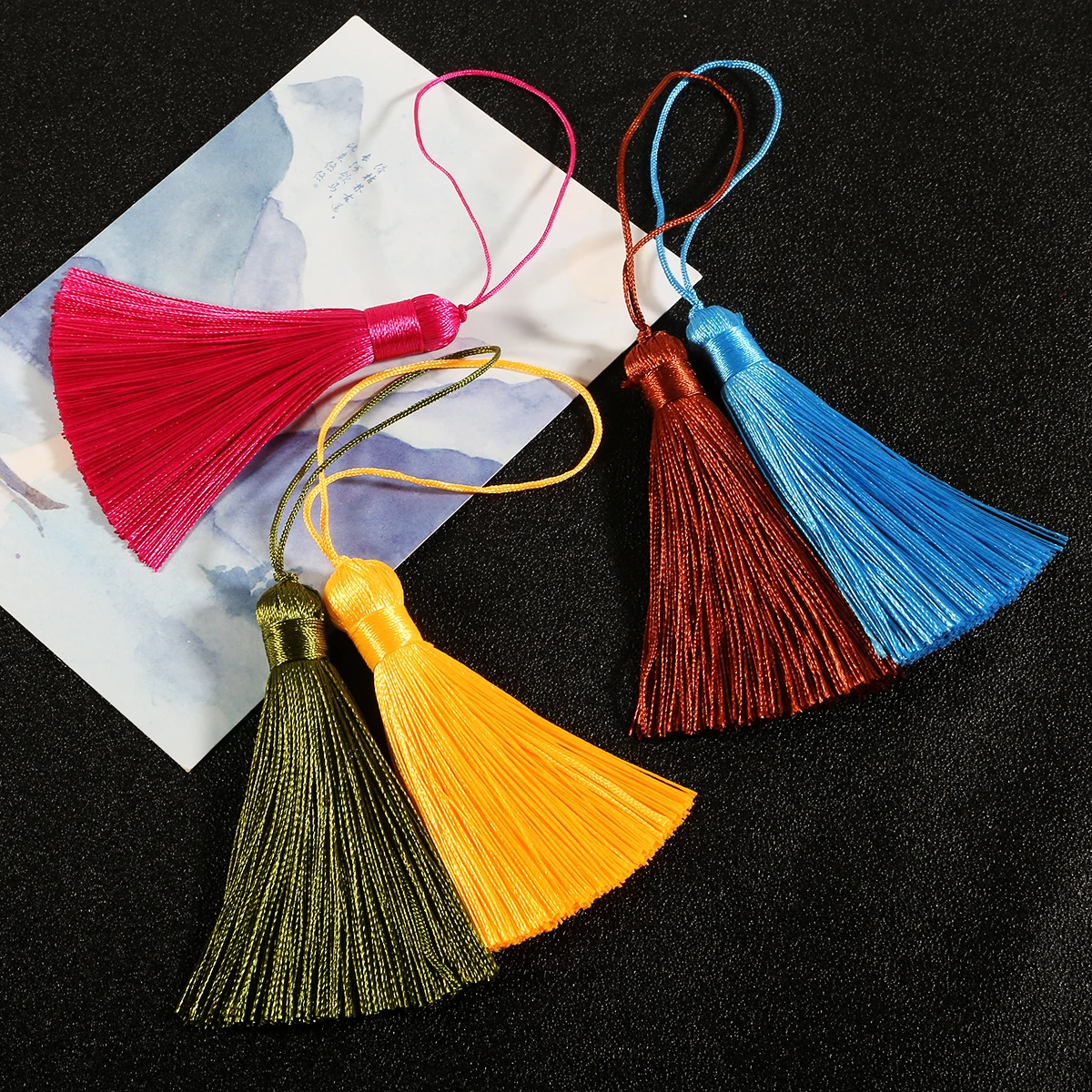 

Retro Style 16 Colors 16cm Long Tassel Colorful Silk Fringe Hanging Pendant Craft Tassels for DIY Drop Earrings Jewelry Making
