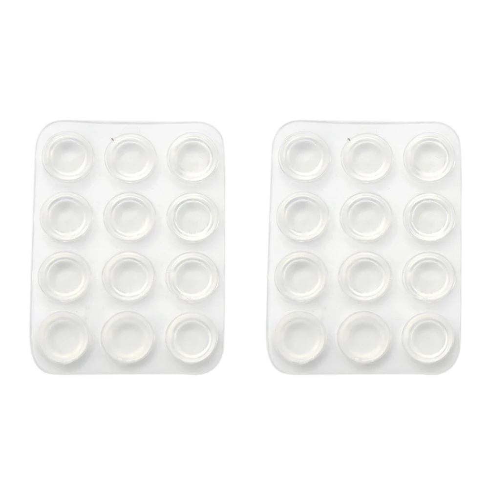 

24pcs Pad Muffling Bumper Anti-collision Elastic Protection Self-adhesive Rubber Transparent Kitchen Cabinet Door
