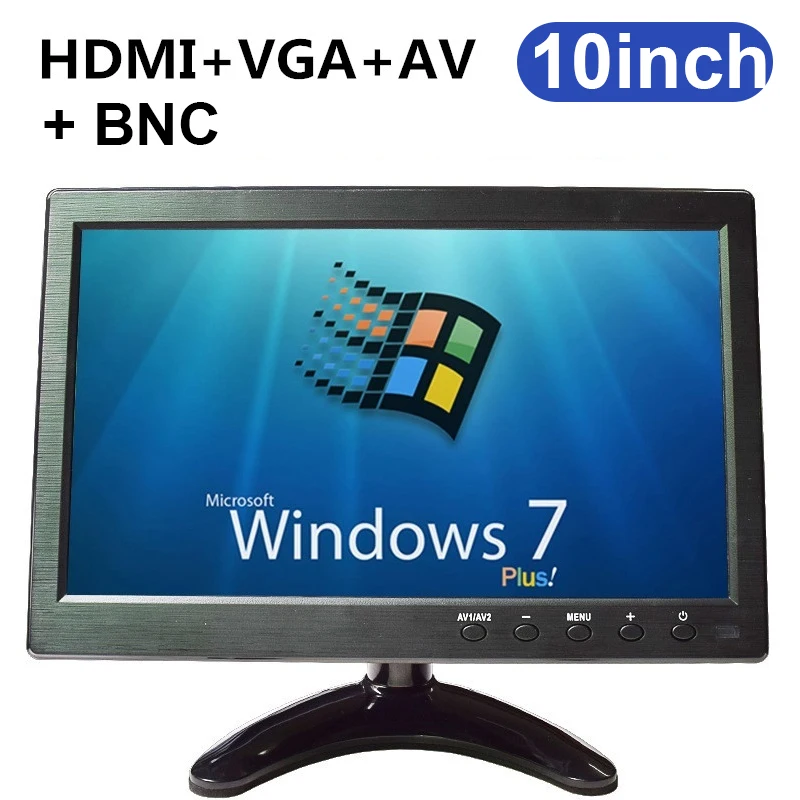 EU 10 inch screen 10 дюймов Портативный Многофункциональный монитор ips ЖК-дисплей светодиодный Дисплей монитор для PS3/4 xbox ПК - Цвет: EU 10 inch screen
