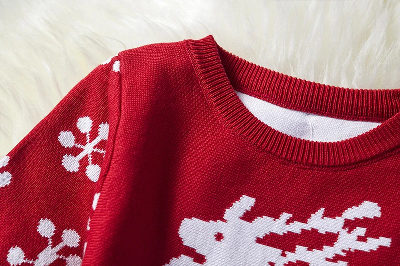 Kids Dresses For Girls Long Sleeve Deer Snowflake Print Dress New Year Costume Princess Dress Kids Christmas Clothes Vestidos (4)