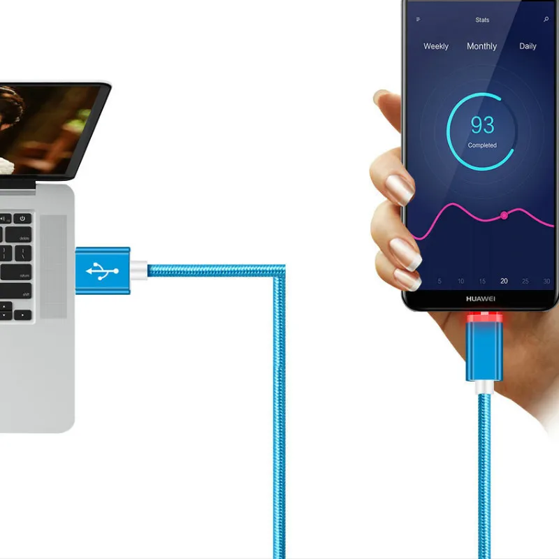 Кабель USB type C 1 м для Xiaomi Redmi Note 5 телефонный кабель для зарядки мобильный телефон Andriod Кабели Зарядное устройство Шнур данных светодиодный кабель