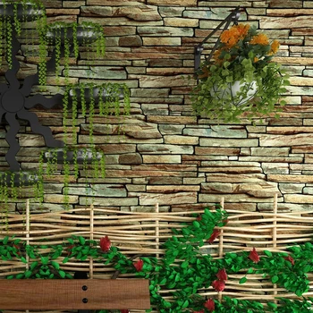 

Vintage Rustic 3D Effect Stone Brick Wallpaper Roll For Walls Living Room Wallpaper For Bedroom TV Background Papel De Parede 3D