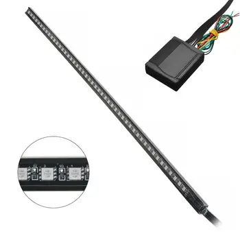 

48 LED RGB Scanner Flash Car SUV Motorcycle Strobe Knight Rider Kit Waterproof PVC Flash Light Strip +Remote Car Atmosphere Lamp