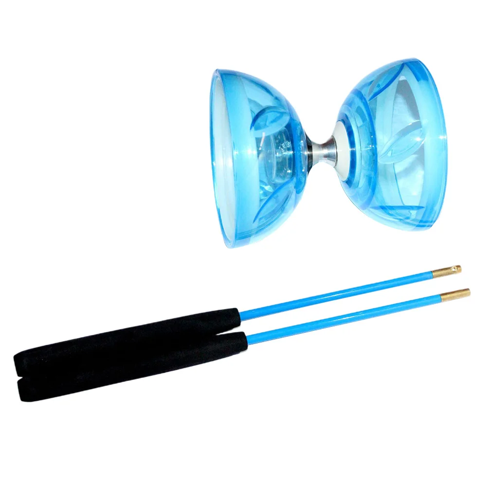 Light Blue Жонглирование мягкий Классический с веревкой профессиональная игрушка с подшипниками Diabolo набор ручных игр хобби Детский Светильник светящийся подарок высокоскоростной Забавный - Цвет: Light Blue