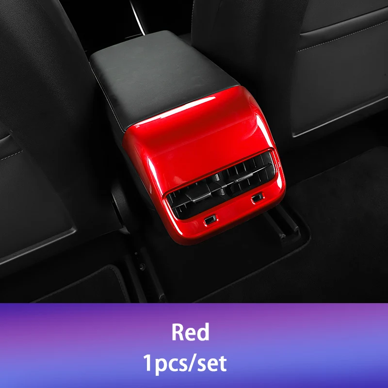Red 1pcs Задняя панель для Tesla модель 3 аксессуары/автомобильные аксессуары модель 3 tesla три tesla модель 3 карбон/аксессуары - Название цвета: Red 1pcs