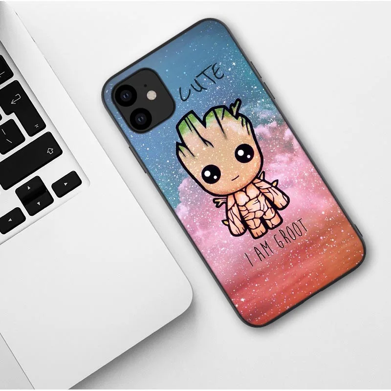 TPU Черный ТПУ чехол Джокер для iPhone 6 6s 7 8 plus x XR XS MAX 11 Pro Max чехол силиконовый чехол Марвел мститель капитан Дэдпул танос - Цвет: TPU