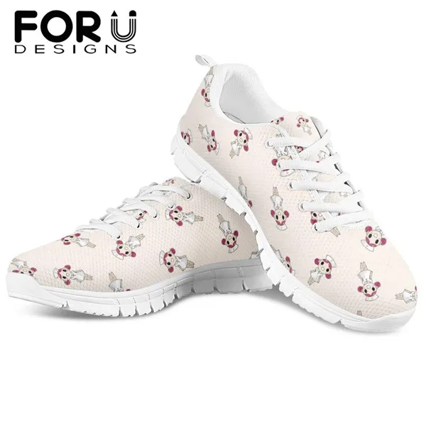 CDYXX0122AQ FORUDESIGNS/кроссовки для медсестры с героями мультфильмов; модная повседневная обувь из дышащего сетчатого материала на шнуровке; женская мягкая удобная прогулочная обувь на плоской подошве; - Цвет: CDYXX0122AQ