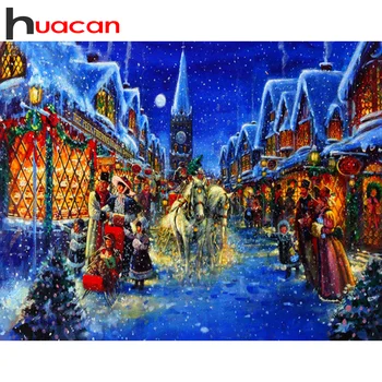 

Huacan 5D Diamond Painting New Arrivals Winter 5D DIY Diamond Painting Embroidery Christmas Mosaic Cross Stitch Christmas Gift