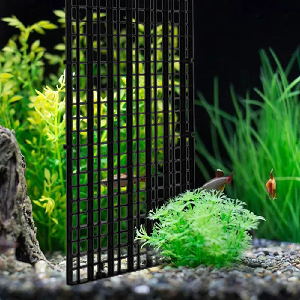4ピース セット水族館分周器トレイプラスチックグリッド水槽卵クレートライトディフューザー水槽の底分離と8個の吸盤クリップ フィルター アクセサリー Aliexpress