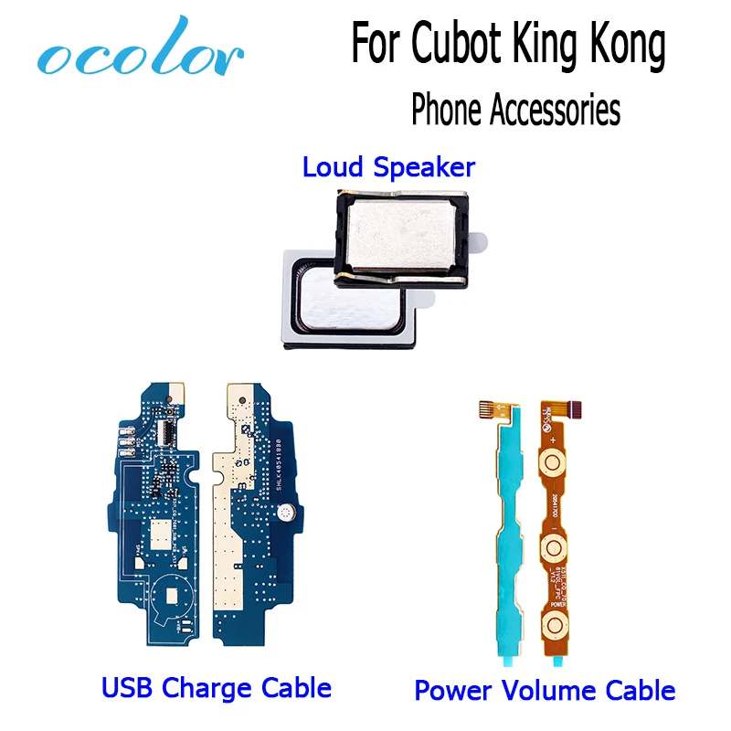 Ocolor для Cubot King Kong Громкий Динамик гибкий кабель питания и громкости кабель для Cubot King Kong Громкий Динамик приемник USB плата для зарядки