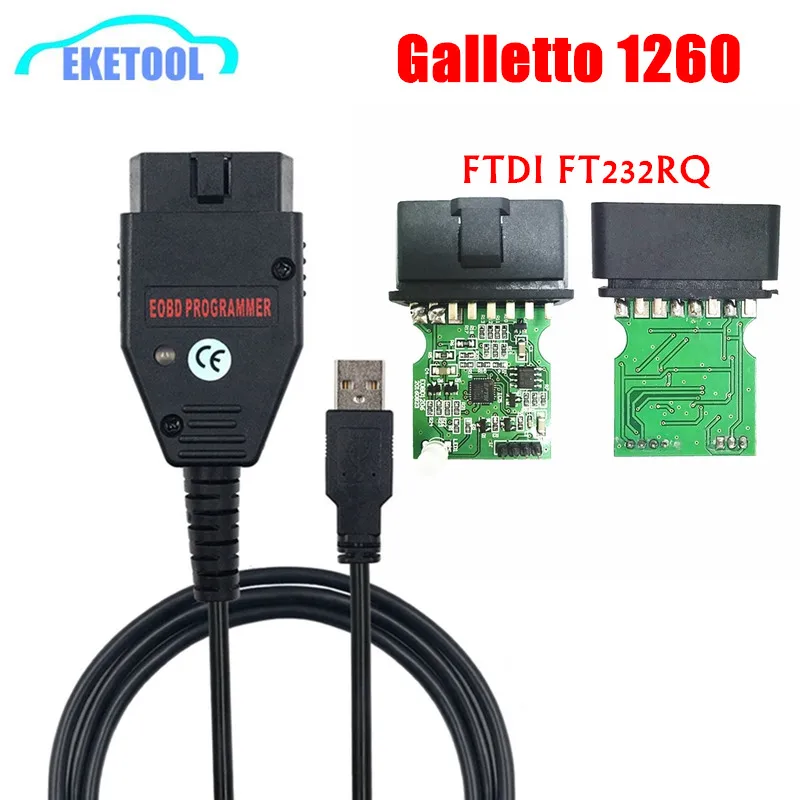 Программатор электронного блока управления Galletto 1260 FTDI FT232RQ EOBD программатор