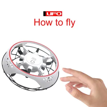 

UFO Gesture Sensor Aircraft Intelligent Suspension UAV Toy Mini Four Axis Boy Toys Flash Fly Disc Kid's Gift Outdoor Toys