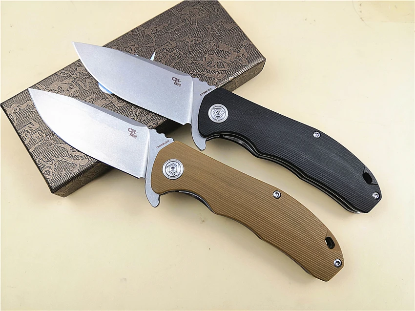 CH3504 D2 Folding Knife Ball bearing G10 Handle Outdoor/Camping Knife Utility EDC/Tactical/Survival/Hunting Knife