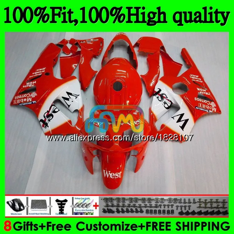 Инъекции для ZX1200 C ZX 1200 12R красный Запад 1200CC 00 01 20BS. 24 ZX 12 R ZX-12R ZX12R 00 01 2000 2001 OEM обтекатели