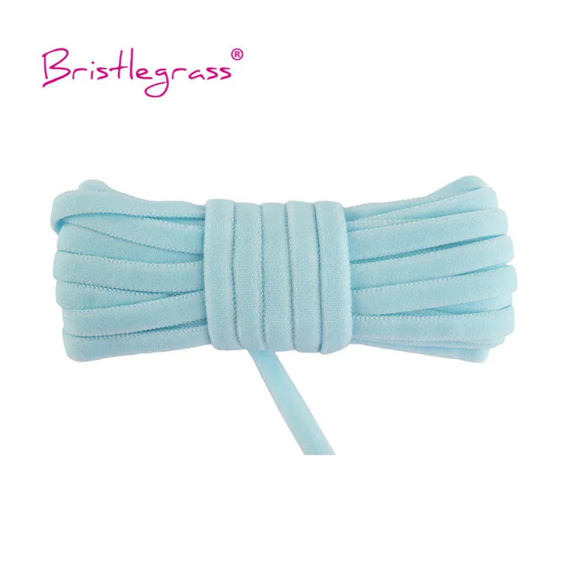BRISTLEGRASS 2 5 10 Yard 3/16" 5mm Nylon Skinny Flat Elastics Cord Tube Rope Spandex Band String Face Cover Ear Loop Sewing Trim
