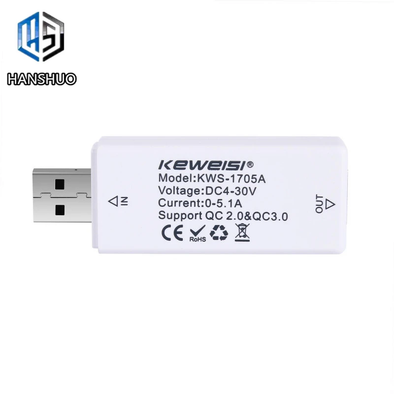 DC4-30V электрическая мощность USB Емкость тестер напряжения измеритель тока монитор вольтметр Амперметр 0-5A 0-99 часов 0-150 Вт KWS-1705A