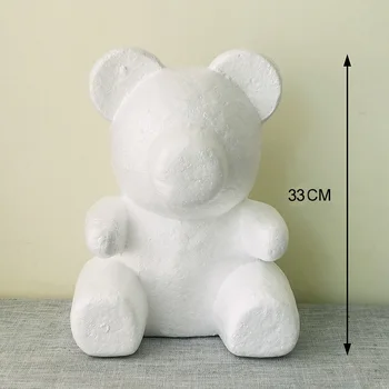 

20cm/35cm DIY Bear Rose Bear Foam Mold Material Blank Teddy Bear Preparation Artificial flowers Handicrafts Foam Bear Mold