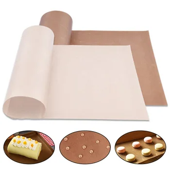 

2PCS/lot Teflon Sheet Heat Press Pad Non Stick Reusable Baking Mat For Pastry Baking Heat Resistant Easy To Clean BBQ Grill