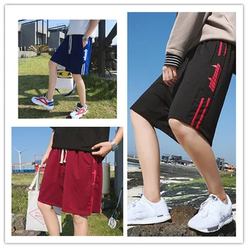 

2020 New Arrival Summer Elastic Waist Fashion Men Loose Leisure Shorts Cool men's shorts Comfortable Cotton beach shorts