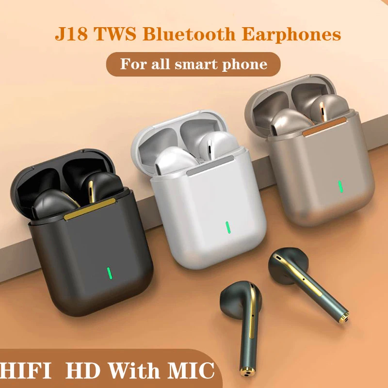 Original New J18 Tws Bluetooth Earphones Touch Pop-up True Stereo Headsets Wireless Stereo