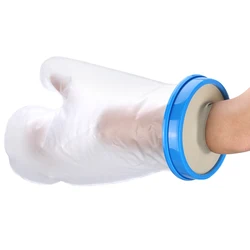 Blue PP Ring Adult Arm bathing protective sleeve SL-H2100 54.5cm Fit Arm Sleeve Super Elastic Silicone Waterproof PVC Material