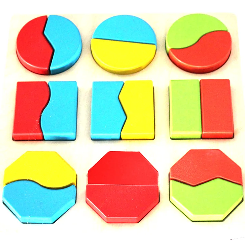

ENLIGHTEN Early Education Geometry Cognitive xing zhuang ban Jigsaw Puzzle Color Matching Board Children'S Educational Toy Build