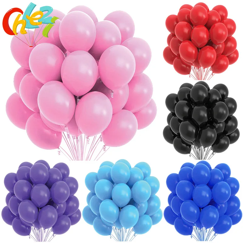 

10/20pcs Pink Black White Latex Balloons Birthday Party Decoration Kids Toy Adult Wedding Decor Helium Globos Baby Shower Ballon