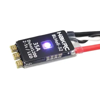 

BLHeli_32 Bit 35A 2-5S ESC Built-in LED Support Dshot1200 Multishot for FPV RC Drone Aircraft Part Accessory