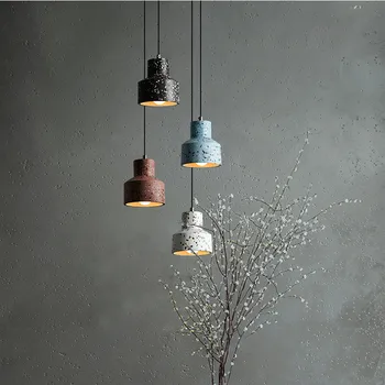 

Bedroom Decorative Pendant Lamp Background Wall Marble Round Suspension Lamps Designer Creative Hanging Lamps Home Decor