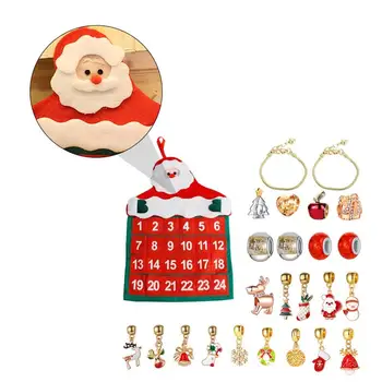 

25Pcs Christmas-Themed Gift Set Adorable Cloth Bag Lovely Small Accessories Christmas Calendar Cloth Bag Ornament Gift Set
