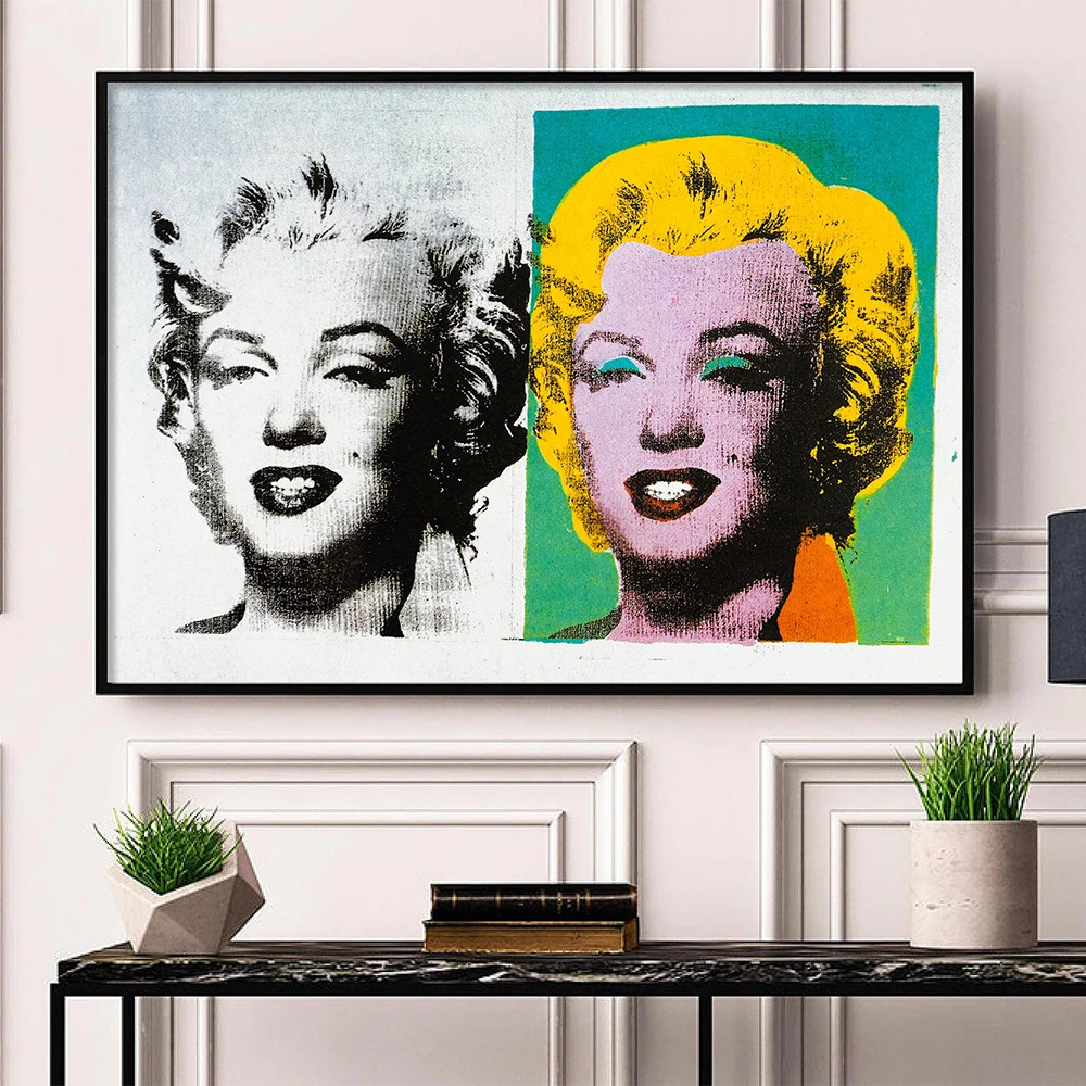 Andy Warhol Pop Art Poster Celebrity Double Marilyn Print Modern Canvas Painting Living Room Wall Picture Nordic Home Decoration