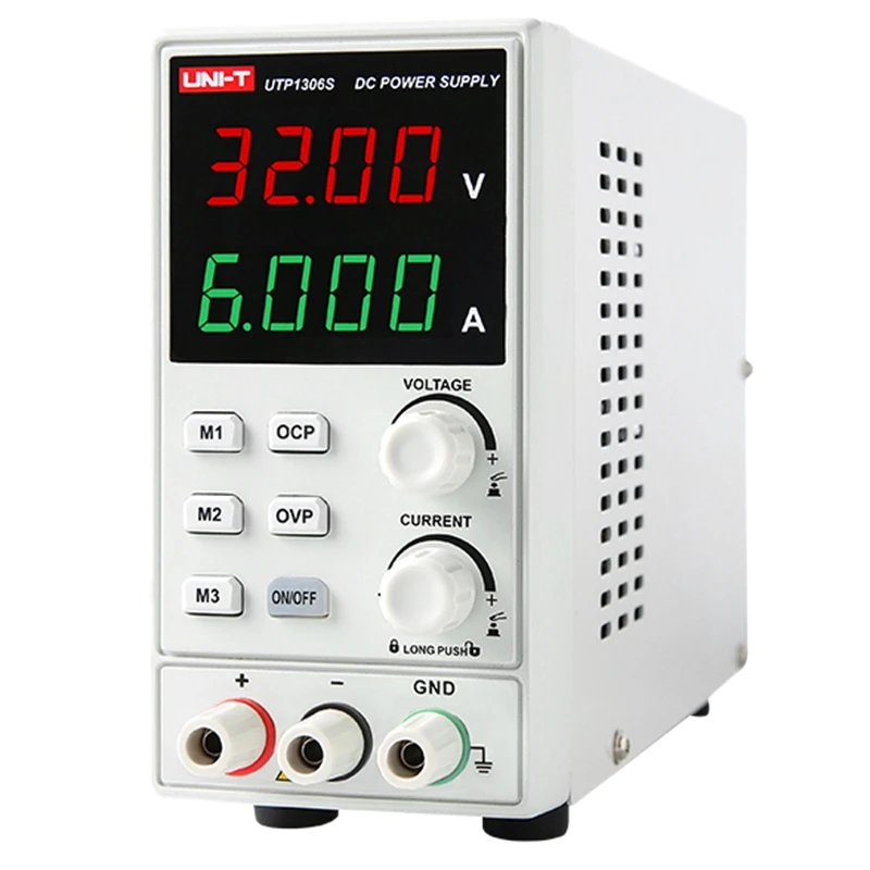 LIXF Uni-T Utp1306S переключение для источника питания постоянного тока 4 цифры дисплей Led 0-32 В 0-6A высокая точность регулируемый Мини-источник переменного тока 220