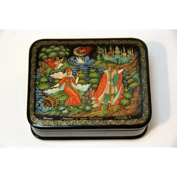 

Casket lacquer Palex plot in the range of fairy tales 10x8x3 cm. (10830)