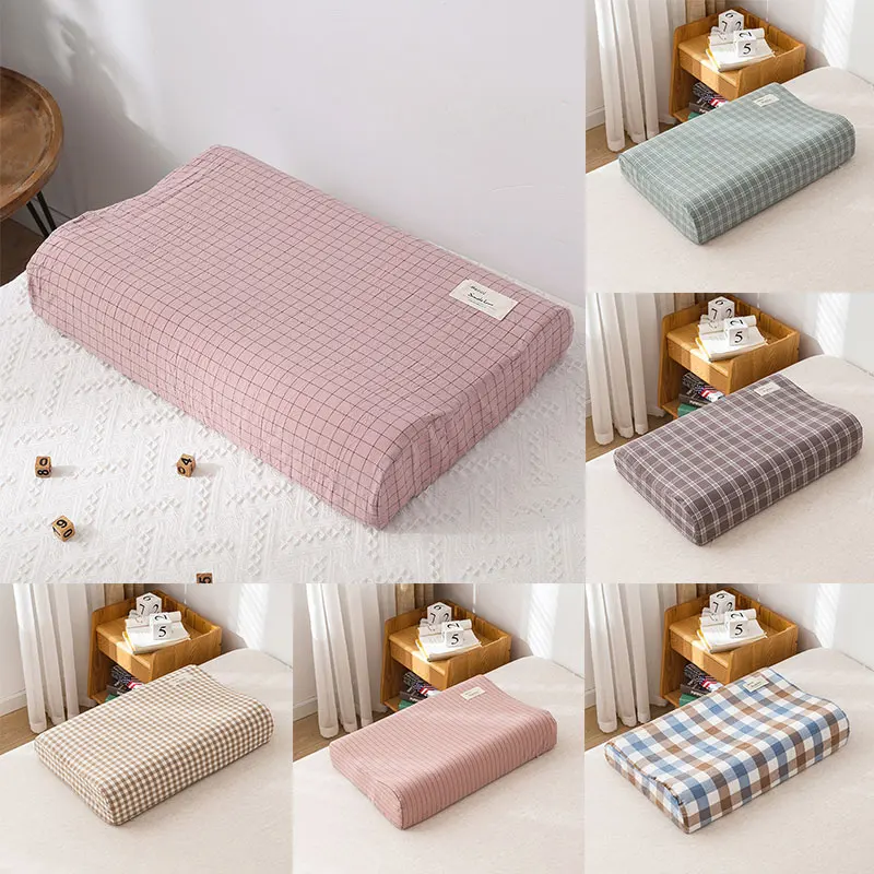 Cotton Latex Pillowcase Bedroom Sleeping Memory Foam Latex Pillows Case Neck Healthcare Pillow Covers Fashion 5