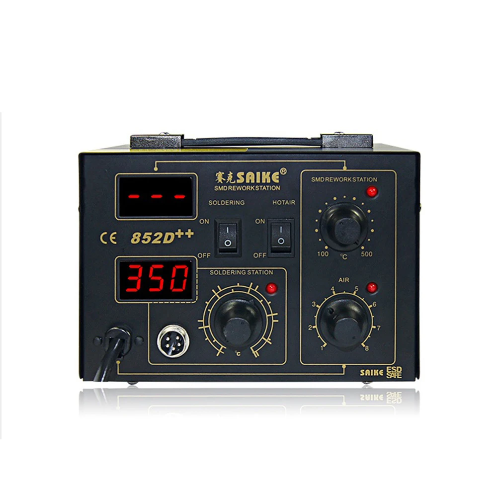 SAIKE 852D++ SMD паяльная станция горячий воздушный пистолет паяльная станция 220 в 110 В 2 в 1 Ремонт сварочных инструментов