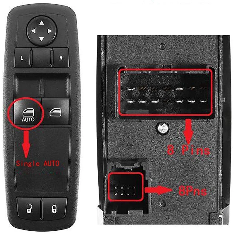 Главный переключатель стеклоподъемника для 2008-2011 Dodge Grand Caravan Chrysler Town& кантри Repalces 04602627AG 04602627AE