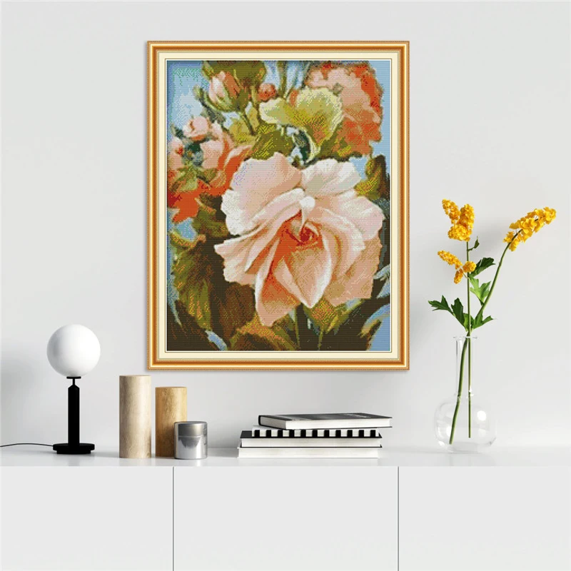 Malus Crabapple Счетный Dmc 14ct 11CT Набор для вышивания крестиком цветок вышивка рукоделие DIY наборы для вышивания Настенный комплект для домашнего декора
