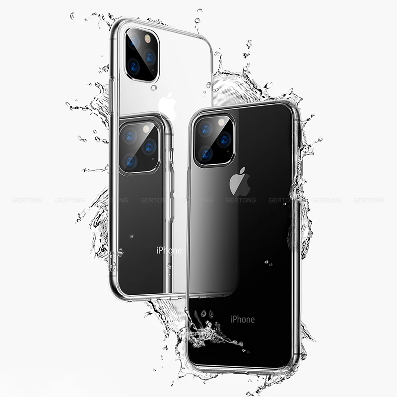 2 в 1 тонкий прозрачный мягкий силиконовый чехол из ТПУ для iPhone 11 Pro Max чехол и защитная пленка для экрана Защитное стекло для iPhone 11 Pro Горячее предложение