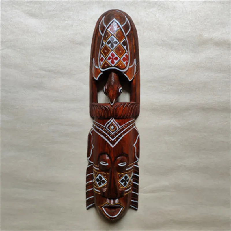 Африканская тотемная маска для лица резьба по дереву, животные настенные вешалки в Юго-Восточной Азии стиль ретро стереоскопический домашний настенные украшения X2265