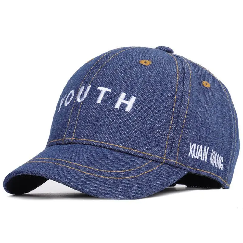 Dark Blue2 Бейсбольная кепка «I Love mama Youth» для маленьких мальчиков, детские джинсовые кепки для малышей, От 1 до 4 лет детей 95AB - Цвет: Dark Blue2