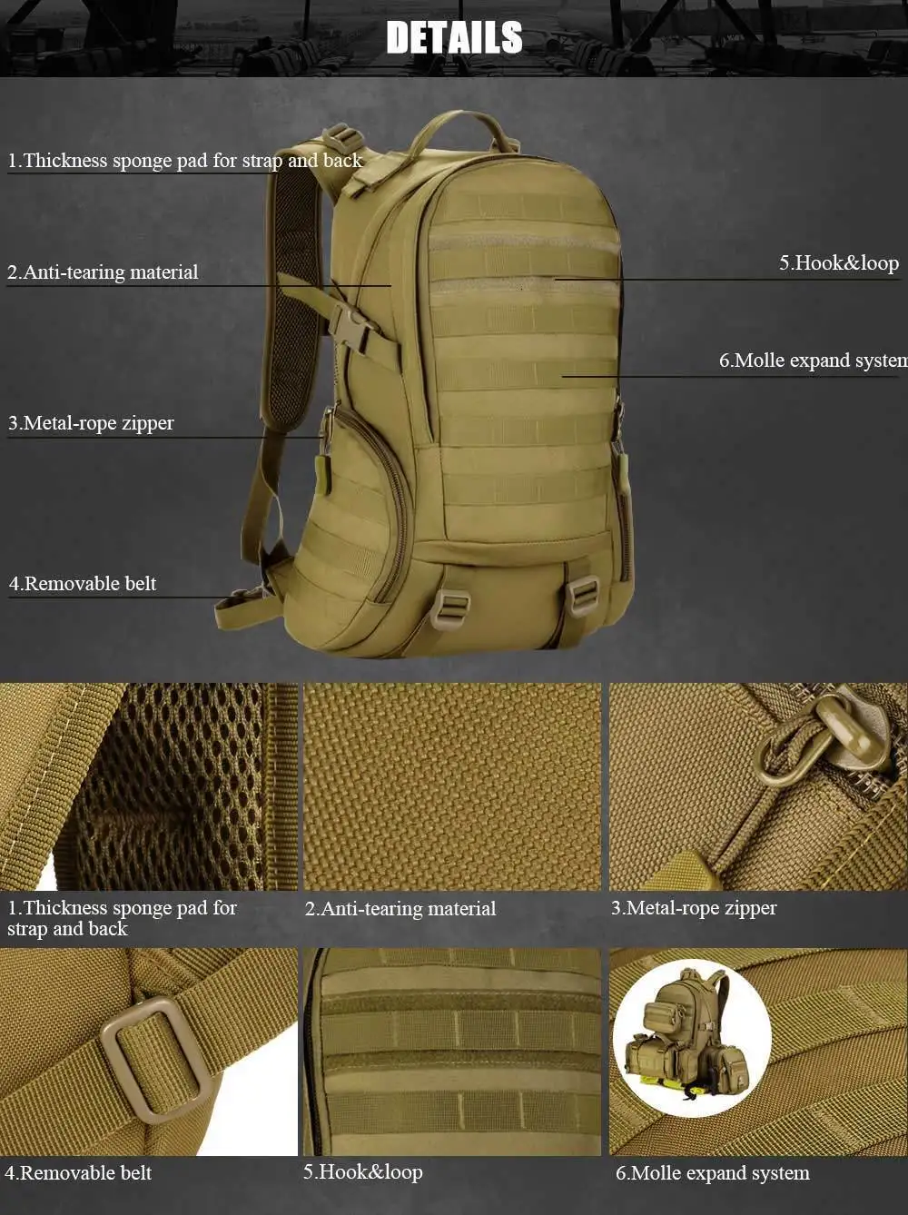 SINAIRSOFT 25L рюкзак Водонепроницаемый Molle военный рюкзак школьный рюкзак тактический Спорт Пеший Туризм Велоспорт рюкзак LY0020