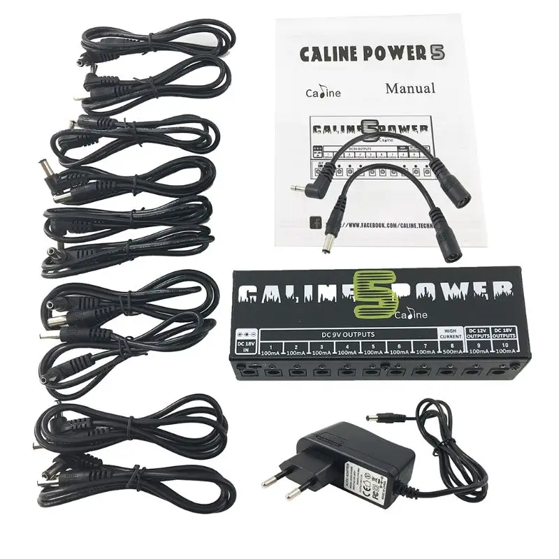 EU Caline CP-05 источник питания 10 выходная мощность для 9 V, 12V или 18V гитары педаль эффектов - Цвет: EU