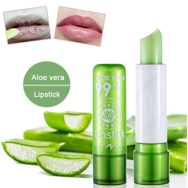

Aloe Vera Lipbalm Color Changing Long Lasting Highly Nourishing Moisturizing Lip Balm(with Cream) Gradient Powder Color Makeup
