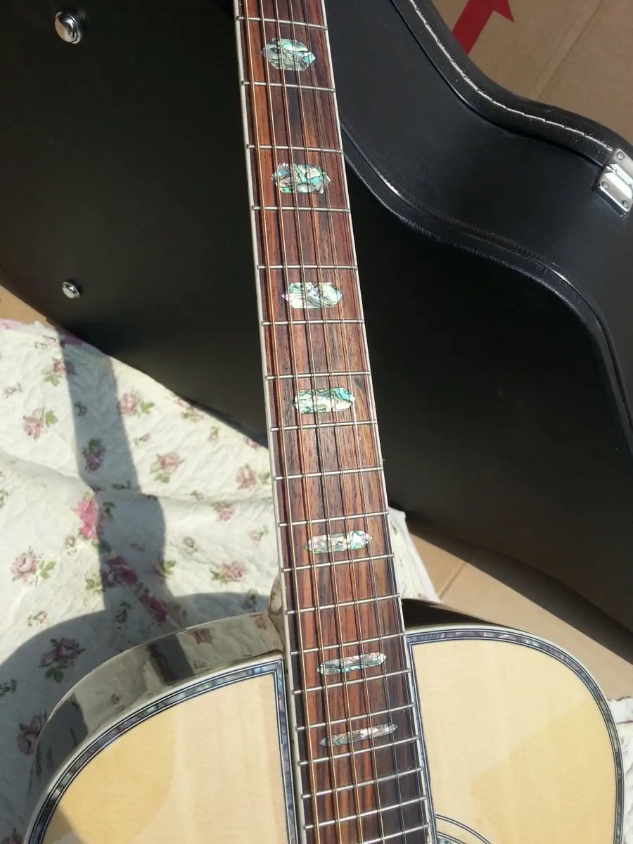 OM45 Acoustic Electric Guitar Round Body Classic