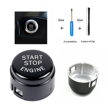 

Start Stop Button Switch cover For BMW F01 F02 F10 F11 F12 2009-2013 Car ABS Sticker W/ Installation tools