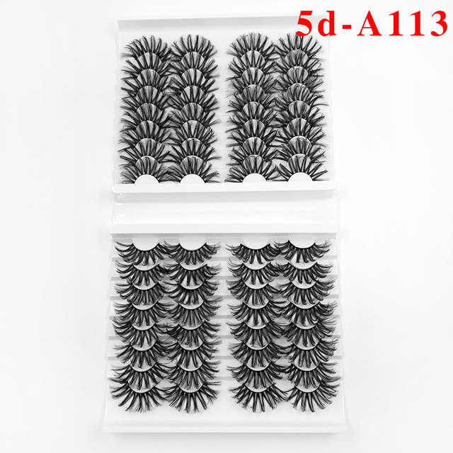32 pairs 27mm Lashes Mink Eyelashes artificial Mink Hair Fluffy Messy Soft Natural Lashes Makeup 3d Mink Lashes