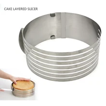 Adjustable Stainless Steel Round Bread Cake Slicer Cake Cutter Slice Cutter Mold DIY Cake Tools Kitchen Baking Accessories stainless steel wire cake cutter slicer adjustable diy butter bread divider pastry cake kitchen baking tools