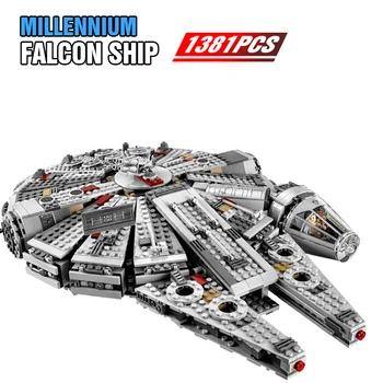 

1381 Pcs StarWars Building Blocks Designer Star Wars Millennium Falcon Spacecraft Children Birthday Gift Toys